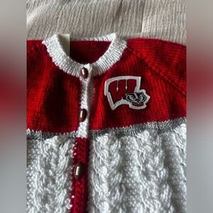 UW Wisconsin Badger Toddler Cardigan Sweater